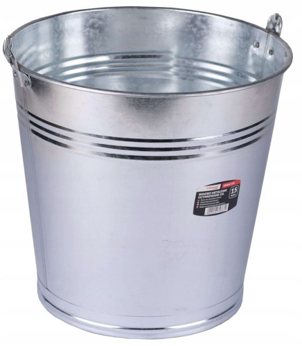 WIADRO METALOWE BUDOWLANE OGRODOWE OCYNKOWANE 15L Z UCHWYTEM SCHMITH