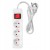 PRZEDŁUŻACZ LISTWA ZASILAJĄCA 3 GNIAZDA 3m Z/U WŁĄCZNIK ON/OFF BIAŁY NEO
