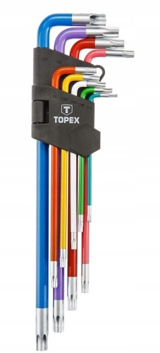 KLUCZE IMBUSOWE TORX DŁUGIE IMBUS T10-T50 TOPEX