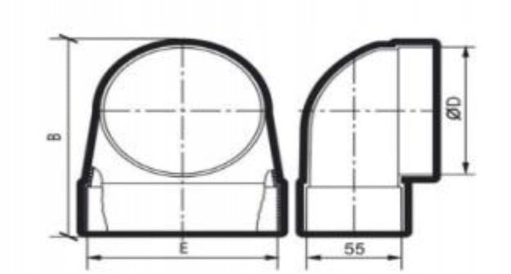 KANAŁ KABLOWY PODTYNKOWY TELEWIZYJNY TV 0,5m ZESTAW 110x55mm