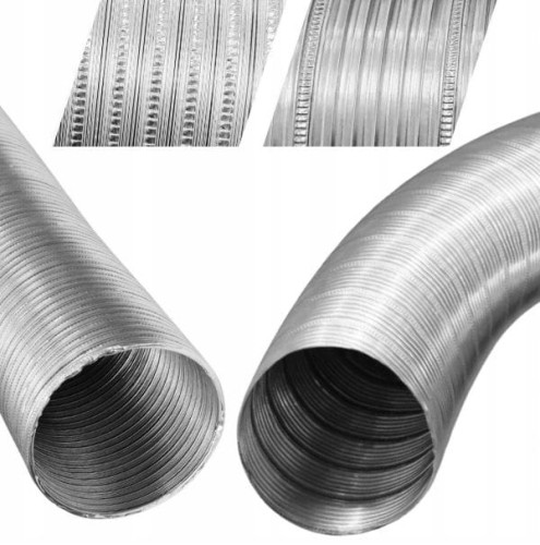 KANAŁ WENTYLACYJNY RURA ALUMINIOWA ELASTYCZNA FLEX FI 120 DŁUGOŚĆ DO 3m