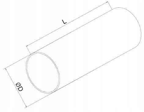 KANAŁ WENTYLACYJNY OKRĄGŁY FI 125 1m RURA WENTYLACYJNA PCV