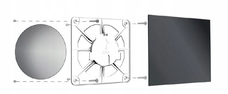 PANEL DO WENTYLATORA dRim CZARNY POŁYSK PLEXI