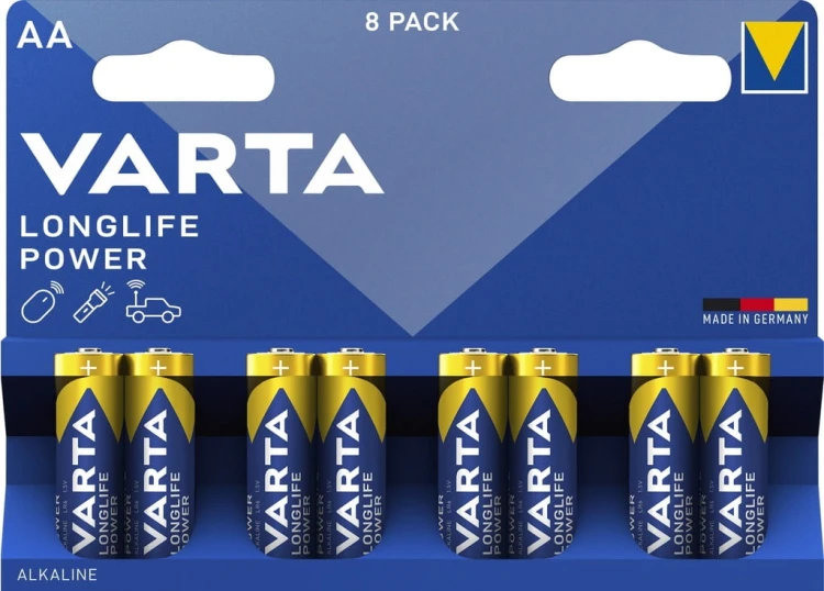BATERIE ALKALICZNE AA LR6 VARTA LONG LIFE PALUSZKI ZESTAW 8szt TRWAŁE