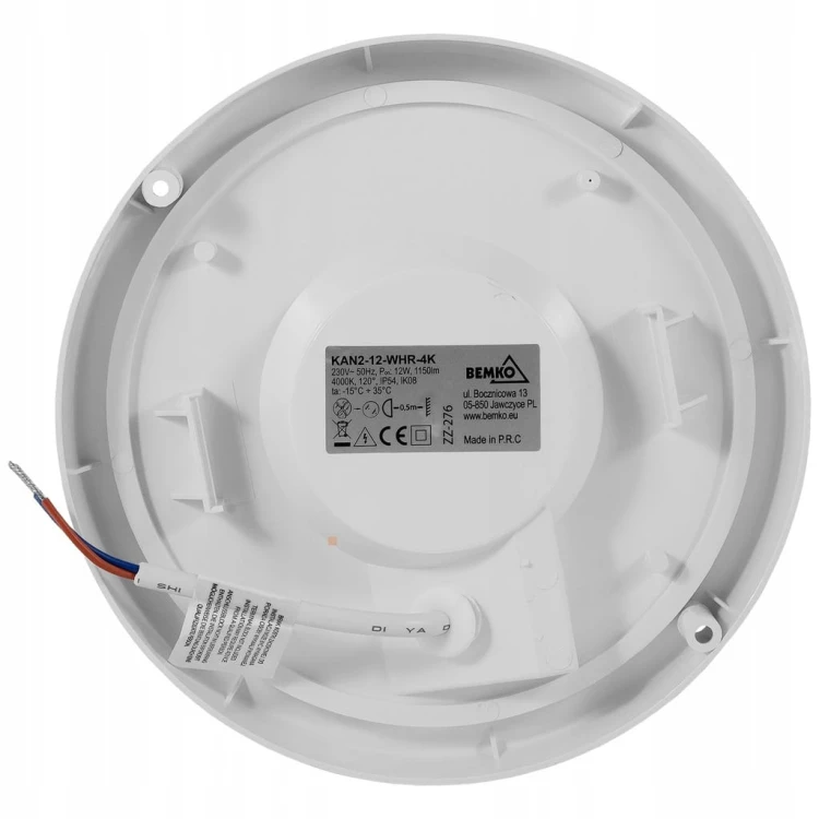PANEL LED PLAFON OKRĄGŁY OPRAWA 18W 4000K 1750LM IP54 BIAŁY