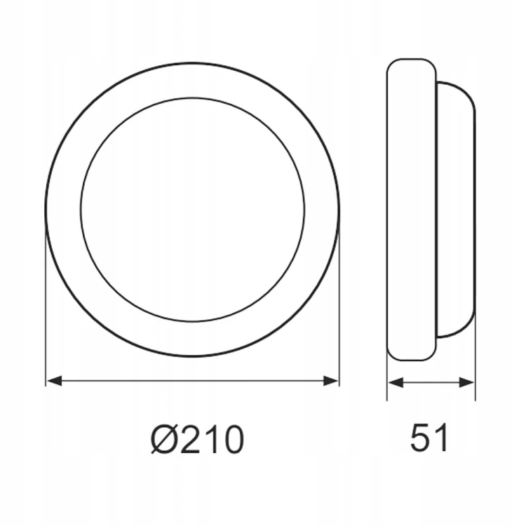 PANEL LED PLAFON OKRĄGŁY OPRAWA 18W 4000K 1750LM IP54 BIAŁY
