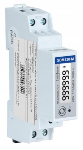 LICZNIK ENERGII 1 FAZOWY DWUKIERUNKOWY JEDNOFAZOWY MODBUS LCD MID