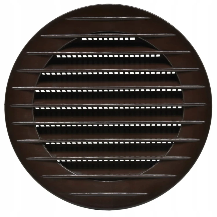 KRATKA WENTYLACYJNA OKRĄGŁA BRĄZ Z SIATKĄ FI 120