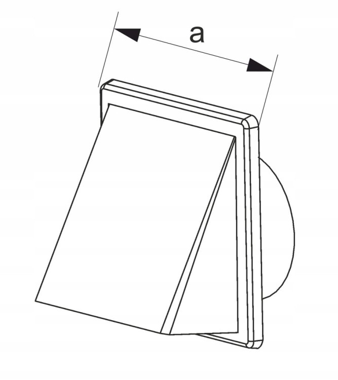 KRATKA WENTYLACYJNA WYLOT Z OKAPEM GRAFIT Ø 80-150