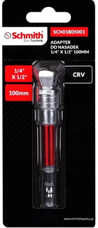 ADAPTER DO NASADEK NASADKA UCHWYT 1/4" x 1/2" 100mm SCHMITH