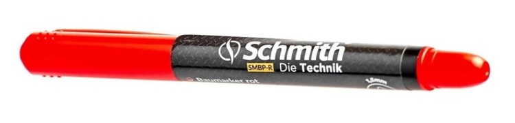 MARKER BUDOWLANY CZERWONY FLAMASTER SCHMITH