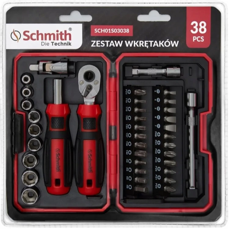 WKRĘTAKI Z MAGNESEM GRZECHOTKA BITY NASADKI IMBUS ZESTAW 38szt SCHMITH