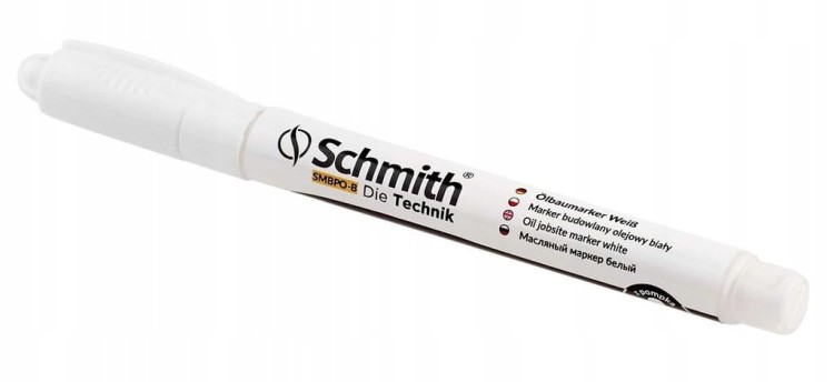 MARKER BUDOWLANY BIAŁY OLEJOWY FLAMASTER PISAK DO DREWNA BETONU SCHMITH