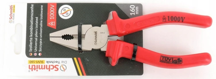 SZCZYPCE KOMBINERKI 160mm UNIWERSALNE IZOLOWANE DO 1000V TUV SCHMITH