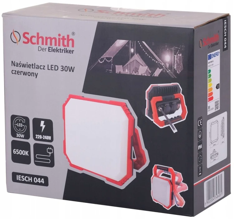NAŚWIETLACZ LED HALOGEN 30W 2700LM 2x GNIAZDO FUNKCJA PRZEDŁUŻACZA SCHMITH