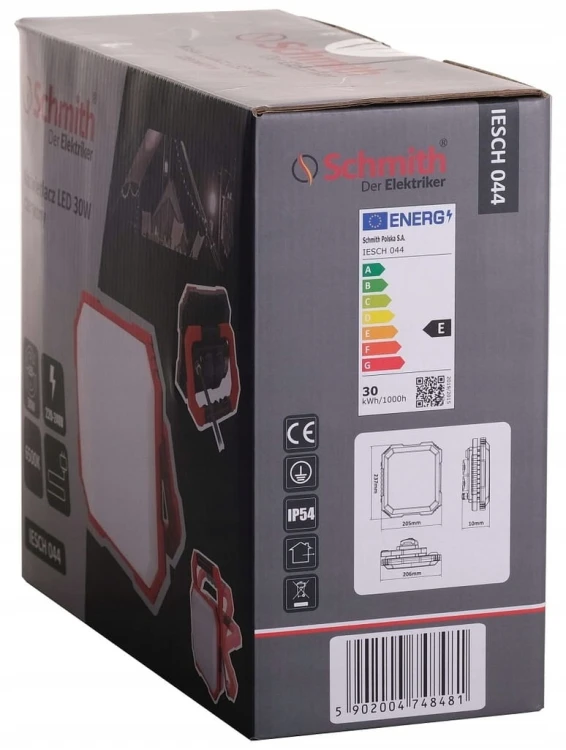 NAŚWIETLACZ LED HALOGEN 30W 2700LM 2x GNIAZDO FUNKCJA PRZEDŁUŻACZA SCHMITH