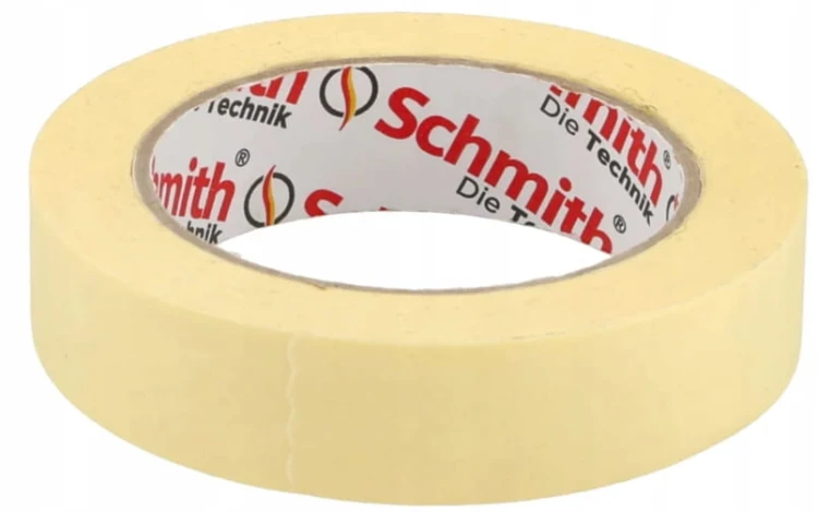 TAŚMA MALARSKA ŻÓŁTA 25mm 50m PAPIEROWA OCHRONNA SCHMITH