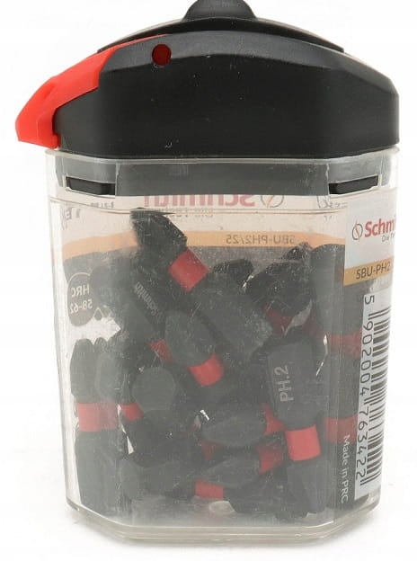 BITY UDAROWE PH2 25mm ZESTAW 20szt BIT KRZYŻOWY KOŃCÓWKA ETUI SCHMITH