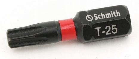 BITY UDAROWE T25 25mm ZESTAW 20szt BIT TORX KOŃCÓWKA ETUI SCHMITH