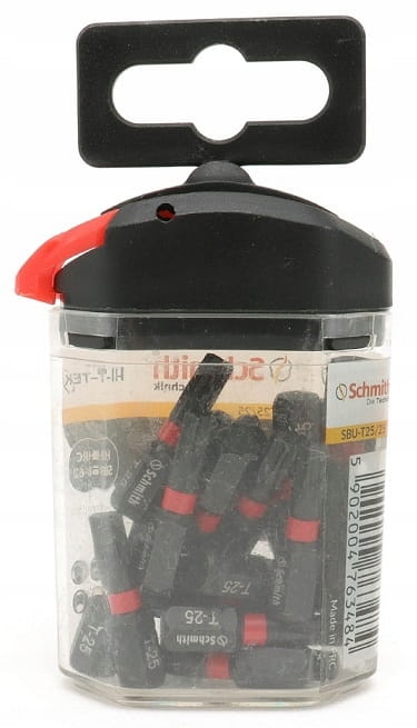 BITY UDAROWE T25 25mm ZESTAW 20szt BIT TORX KOŃCÓWKA ETUI SCHMITH