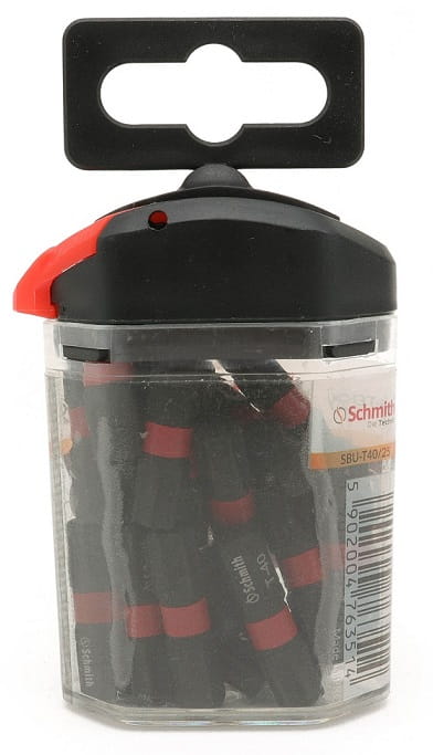 BITY UDAROWE T40 25mm ZESTAW 20szt BIT TORX KOŃCÓWKA ETUI SCHMITH
