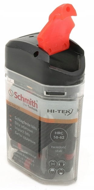 BITY UDAROWE T40 25mm ZESTAW 20szt BIT TORX KOŃCÓWKA ETUI SCHMITH