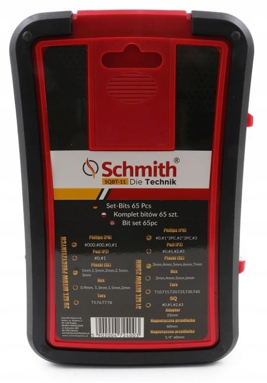 BIT ZESTAW 65szt BITY PRECYZYJNE DO ELEKTRONIKI PRZEDŁUŻKA SCHMITH