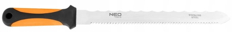 NÓŻ DO CIĘCIA WEŁNY MINERALNEJ STYROPIANIU WATY 415mm DWA OSTRZA NEO