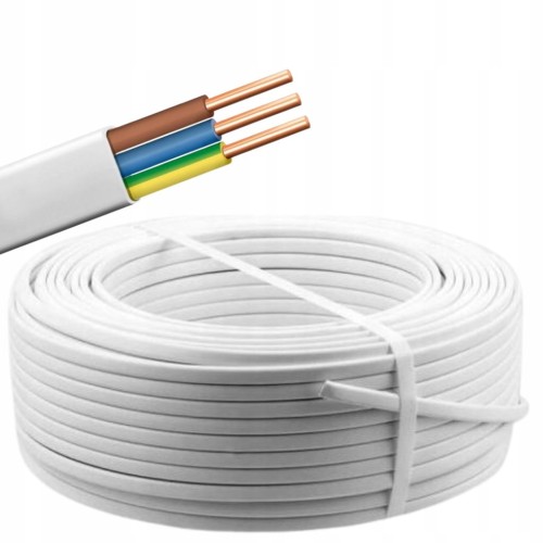 KABEL PRZEWÓD PŁASKI INSTALACYJNY ELEKTRYCZNY YDYp 3x1,5 750V 100m