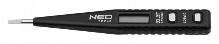 PRÓBNIK NAPIĘCIA TESTER PRĄDU CYFROWY 120mm LCD Z ZACZEPEM WKRĘTAK NEO