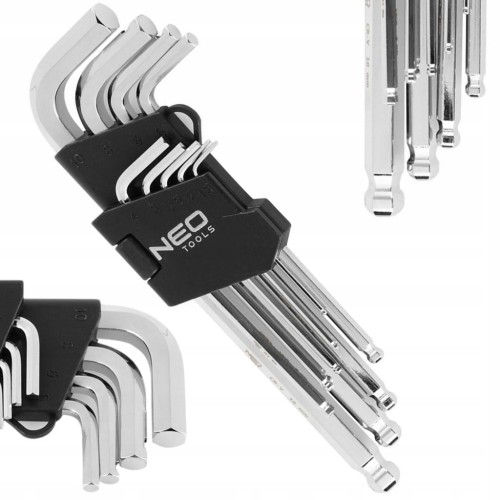 KLUCZE IMBUSOWE HEX IMBUS 1,5-10 MAGNETYCZNY ZESTAW 9szt Z KULKĄ NEO