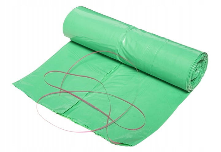 WORKI NA ODPADY ŚMIECI 200L LDPE ZIELONE Z TAŚMA 10szt UNIWERSALNE NEO