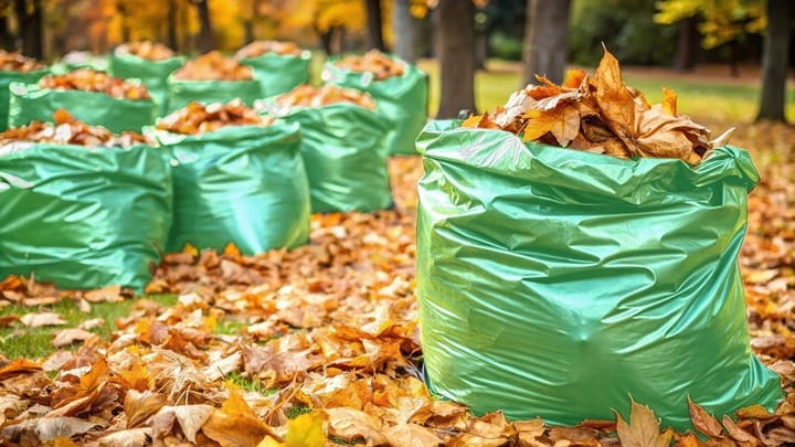 WORKI NA ODPADY ŚMIECI 200L LDPE ZIELONE Z TAŚMA 10szt UNIWERSALNE NEO
