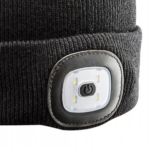 CZAPKA ZIMOWA Z LATARKĄ LED LATARKA CZOŁOWA ŁADOWANA USB CZOŁÓWKA NEO