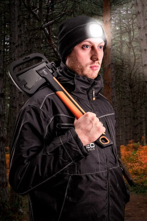 CZAPKA ZIMOWA Z LATARKĄ LED LATARKA CZOŁOWA ŁADOWANA USB CZOŁÓWKA NEO