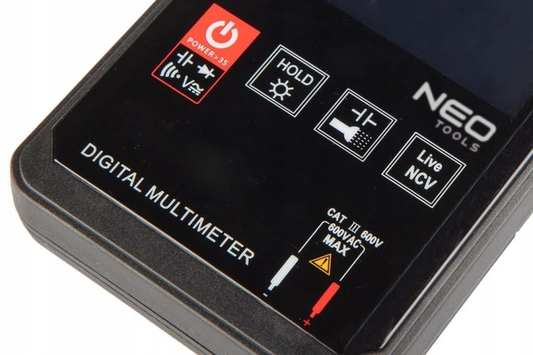 MIERNIK PRĄDU NAPIĘCIA MULTIMETR CYFROWY LCD DOTYKOWY Z LATARKĄ NEO