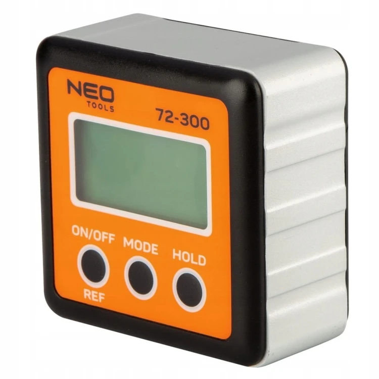 MIERNIK KĄTA CYFROWY KĄTOMIERZ POZIOMICA LCD Z MAGNESEM W ETUI NEO