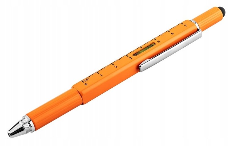 DŁUGOPIS MULTITOOL 5W1 WKRĘTAK POZIOMICA NEO