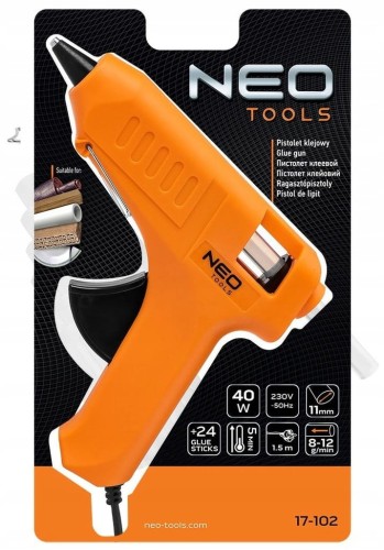 PISTOLET DO KLEJU NA GORĄCO 40W 11mm + 24x WKŁAD KLEJU GRATIS NEO
