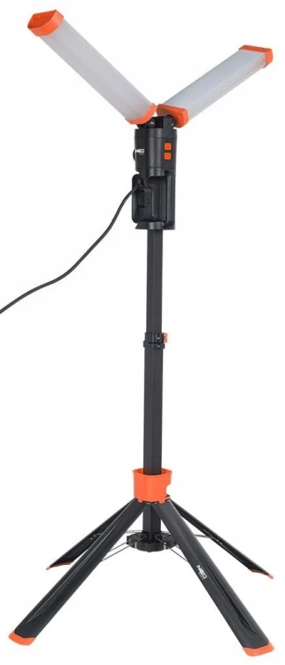 LAMPA HALOGEN NAŚWIETLACZ SMD LED 2x40W NA STATYWIE 360st IP54 SKŁADANA NEO