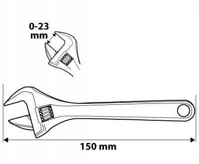 KLUCZ NASTAWNY SZWEDZKI 150mm 0-23mm SZWED NEO