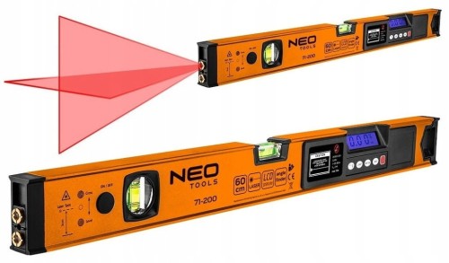 POZIOMICA 60cm ELEKTRONICZNA Z WYŚWIETLACZEM LCD LASEROWA ALUMINIOWA NEO