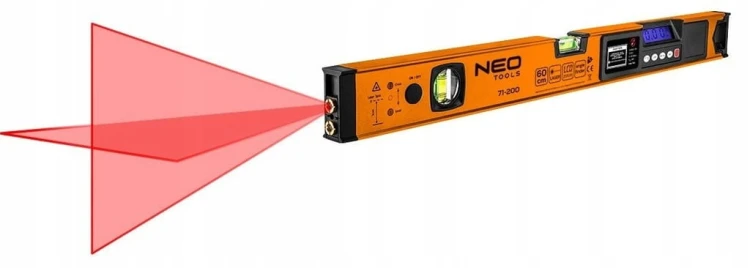 POZIOMICA 60cm ELEKTRONICZNA Z WYŚWIETLACZEM LCD LASEROWA ALUMINIOWA NEO