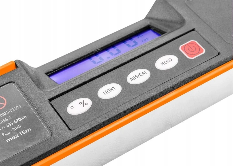 POZIOMICA 60cm ELEKTRONICZNA Z WYŚWIETLACZEM LCD LASEROWA ALUMINIOWA NEO