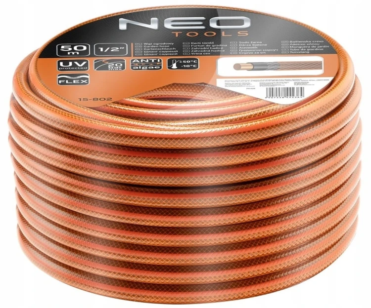 WĄŻ OGRODOWY 3/4" 50m 4 WARSTWY WYTRZYMAŁY NEO