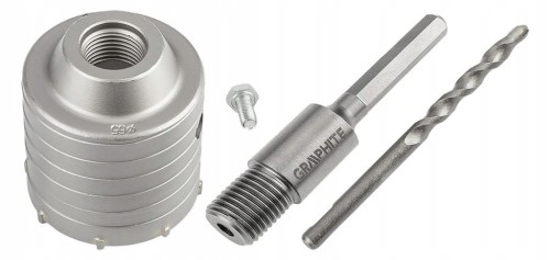 OTWORNICA WIDIOWA DO BETONU KORONKA 65mm HEX Z ADAPTEREM Z PILOTEM