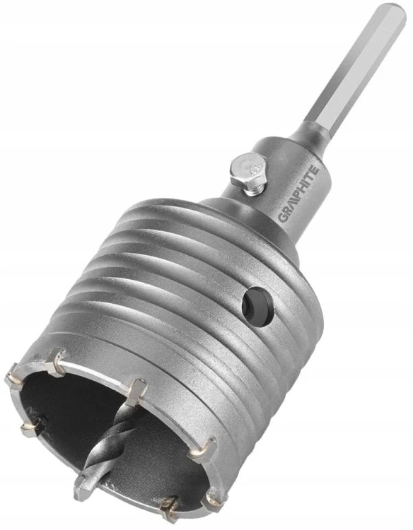 OTWORNICA WIDIOWA DO BETONU KORONKA 65mm HEX Z ADAPTEREM Z PILOTEM