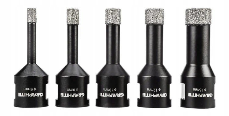 OTWORNICA DIAMENTOWA KORONKA M14 ZESTAW 6-16mm DO GLAZURY GRESU CEGŁY ETUI