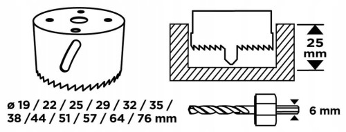 OTWORNICE DO DREWNA PCV KARTON GIPSU PŁYT GK 19-76mm ZESTAW Z ADAPTERAMI