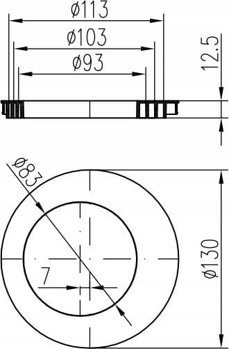 OSADNIK RYNNY RYNNOWY CZYSZCZAK BOCZNY STUDZIENKA CZARNY ODPŁYW 110mm